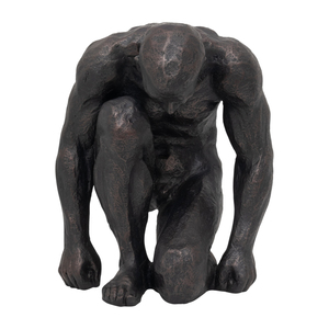 Scultura Moderna in Resina di Figura Inginocchiata per Arredamento Casa, Ufficio e Esposizione su Scaffali del Soggiorno - Product Image 3