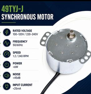 Moteur d'incubateur 49TYJ-J, moteur à engrenages synchrone AC 110V 220V, basse vitesse, pour remplacement du mécanisme de retournement d'œufs d'incubateur - Product Image 3