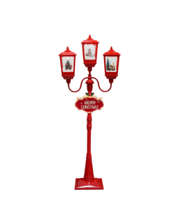 Lanterne de Noël moderne en plastique à LED avec effet de neige et musique pour décoration de festival - Vente en gros usine 194x38x38CM - Product Image 4