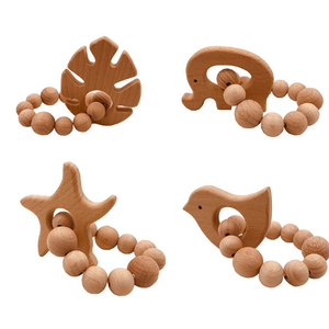 <span class=keywords><strong>Anneau</strong></span> de <span class=keywords><strong>dentition</strong></span> <span class=keywords><strong>personnalisé</strong></span> en <span class=keywords><strong>bois</strong></span> animal pour bébé Bracelet de <span class=keywords><strong>dentition</strong></span> en <span class=keywords><strong>bois</strong></span> de hêtre avec hochet en silicone Cadeaux pour bébé - Product Image 1