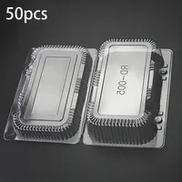 Lot de 50 boîtes alimentaires jetables transparentes en PP pour sushis, salades, fruits et collations – Fournisseur chinois de contenants en plastique