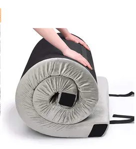 3 इंच आरामदायक निविड़ अंधकार foldable मेमोरी फोम डेरा डाले हुए गद्दा पैड के साथ भंडारण बैग