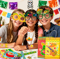 Kit de Fête Mexicaine : Bracelets Slap, Lunettes, Accessoires, Porte-clés, Autocollants, Jouets, Sacs Cadeaux et Kits de Faveurs pour le Cinco de Mayo
