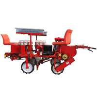 Machine à repiquer les semis de légumes à deux rangs autopropulsée à boîte de vitesses, petite taille, prix bas, haute productivité