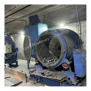 Qingdao Xinke mesin peledakan sabuk sufacetble Metal bersih roda putar terus portabel kecil Qingdao