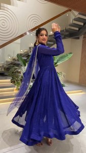 Elegant Georgette Dress Set Sequence & Mirror <b>Magic</b> Anarkali Lehenga & Dupatta Salwar Saree Lehenga <b>Model</b> Number - Product Image 4