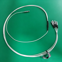 Câble répartiteur de 0,5 m pour PZT avec 1 connecteur mâle Lemo, se convertit en 2 connecteurs femelles Lemo.