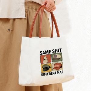 Sac de plage en toile personnalisé grand format avec motif de <span class=keywords><strong>chapeau</strong></span>, motif identique, livraison rapide, sac fourre-tout monogrammé, cadeau pour femme - Product Image 3