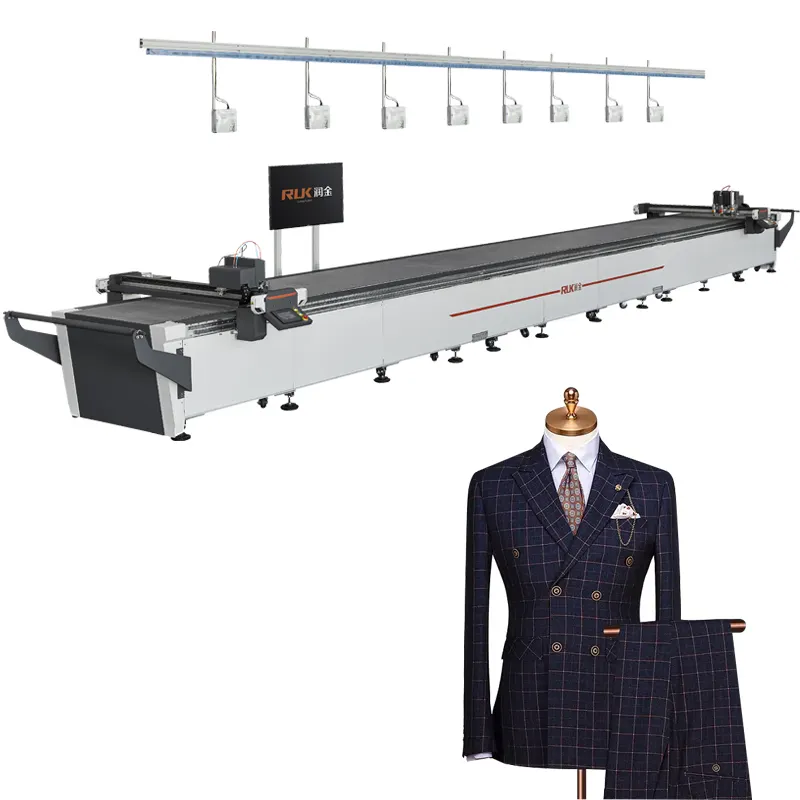 China RUK textile machinery cutting machine woven knitted fabric cutter clothing cutting machine garment paper pattern cutter