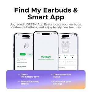 Écouteurs sans fil <span class=keywords><strong>UGREEN</strong></span> <span class=keywords><strong>Bluetooth</strong></span> 6.0 intra-auriculaires légers avec son basses profondes, autonomie de 35h et application mobile - Product Image 5