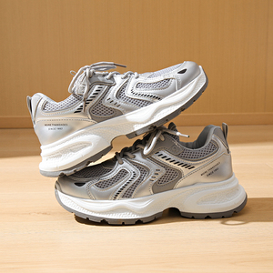 Zapatos Deportivos Personalizados para <span class=keywords><strong>Mujer</strong></span>, Plataforma Gruesa, Aumento de Altura, Estilo <span class=keywords><strong>Tenis</strong></span> 2025, Nuevos Zapatos de Cuero Ligeros para Caminar - Product Image 3