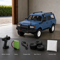 Véhicule tout-terrain RC à l'échelle 1:10, SUV télécommandé 2,4G, jouet avec batterie rechargeable, métal, utilisation intérieure-extérieure, accessoires