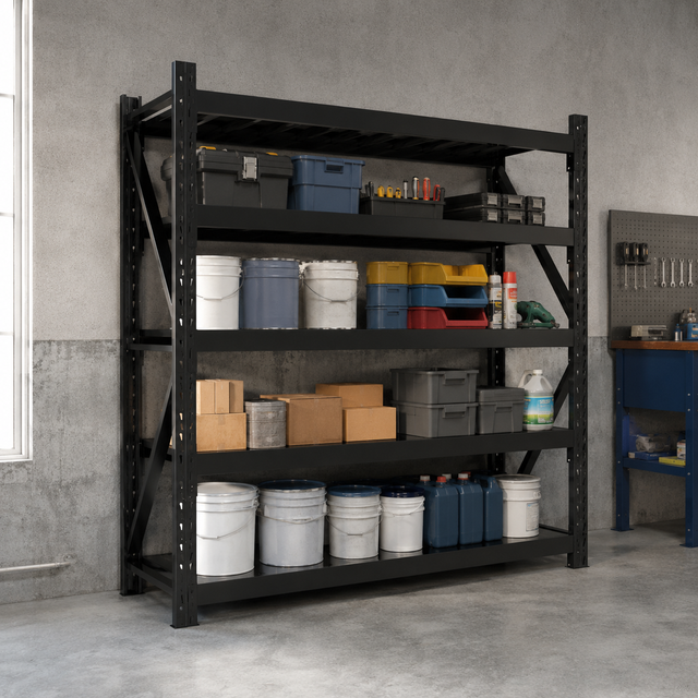 Light Duty Steel Storage Rack 150KG Per Layer Warehouse Shelving System Boltless Metal Shelf for Factory Retail and Inventory