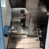 Máquina Herramienta Combinada de Torneado y Fresado CNC de Alta Calidad con Torreta Motorizada BMT55, Contrapunto Hidráulico y Mandril