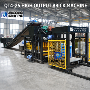 Machine automatique de fabrication de blocs de béton creux QT4-25 I, contrôlée par PLC, à moteur hydraulique, haute production - Product Image 3