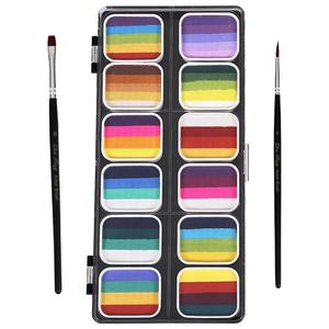 Juego <span class=keywords><strong>de</strong></span> pintura <span class=keywords><strong>de</strong></span> tira <span class=keywords><strong>de</strong></span> arcoíris lavable con degradado <span class=keywords><strong>de</strong></span> 12 colores, Kit <span class=keywords><strong>de</strong></span> pinturas faciales <span class=keywords><strong>para</strong></span> niños, paleta <span class=keywords><strong>de</strong></span> <span class=keywords><strong>maquillaje</strong></span>, cuerpo <span class=keywords><strong>de</strong></span> bolígrafo <span class=keywords><strong>de</strong></span> <span class=keywords><strong>Halloween</strong></span> - Product Image 6