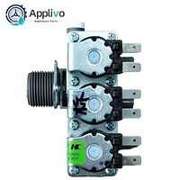 Válvula de Entrada de Agua Eléctrica de Triple Salida FPE180A22 220V-240V 50/60Hz Duradera para Lavadora de Tambor Meiling, Válvula Solenoide