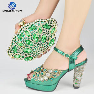 सिन्या फैशन इतालवी जूते और बैग अफ्रीकी जूते एक अफ्रीकी जूता सेट उच्च एड़ी के जूते - Product Image 4