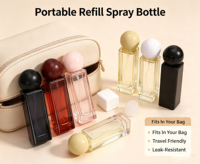 Botol Dispenser Parfum Kaca Portabel 50ml Grosir Massal yang Dapat Disesuaikan dengan Pompa Semprot untuk Wewangian Perjalanan