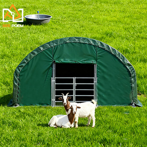 Abri pour bétail mobile de 6*6m 8*8m résistant aux UV, ignifuge et imperméable, petit abri pour moutons, tente d'abri pour animaux d'élevage - Product Image 4