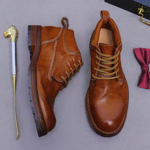 Nouvelles chaussures en cuir pour hommes, style européen, à lacets, pour occasions formelles, mariages et banquets, pour jeunes. - Product Image 6