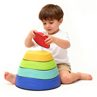 Circuito de Obstáculos para Niños, Entretenimiento Sensorial para Autismo, Bloques de Equilibrio para Saltar y Caminar, COLORES VARIADOS, Plástico Resistente e Impermeable