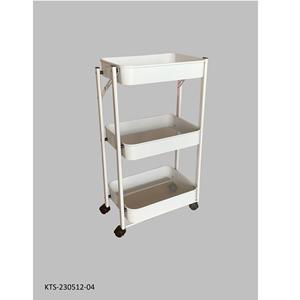 Multifunction Lumetal Vietnam Indoor Furniture <b>Foldable</b> Three-Layer Minimalist Floor Type Living Room <b>Trolley</b> Storage Holders - Product Image 1