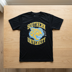 Camiseta de Algodón 100% Ecológica de la Universidad Southern SU, Personalizable con el Logotipo de la Universidad, Ropa Unisex para el Campus, OEM, HBCU - Product Image 3