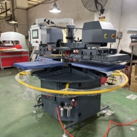 Nouvelle presse à chaud pour t-shirts SHENGHUA CY-B entièrement automatique, rotative, à deux plaques chauffantes, quatre stations, DTF, avec fonction de pelage rapide, 40x60cm