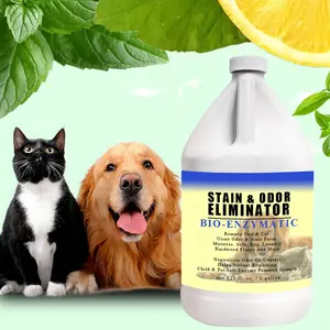 Removedor de manchas de bichos de estimação, desodorante desodorizante para cachorros alimentados por enzima, spray, desodorizador para manchas e carpete
