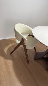 Silla de Comedor Moderna Tapizada en Madera Maciza, Sillón Ergonómico de Ocio para el Hogar, Restaurante, Hotel - Product Image 6