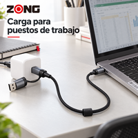 KABEL ZONG 100W PD 4-in-1 Pengisian Cepat Kabel Aluminium Alloy & Nylon Braided USB-A/Type-C/L Kabel Data Multi-Fungsi