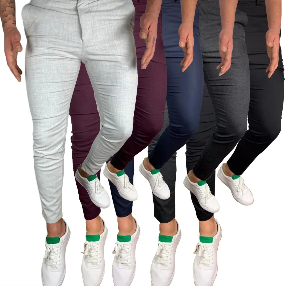 Kunden spezifische Multi Candy Solid Color Hose 3XL Plus Size Mode Casual Slim Fit Skinny Pants für Männer