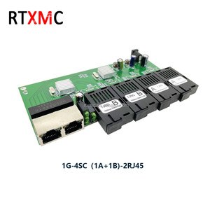 Rtxmc 4 sợi cổng và 2 RJ45 cổng 10/100/1000M <span class=keywords><strong>Internet</strong></span> Gigabit phương tiện truyền thông chuyển đổi 20km Ethernet chuyển đổi sợi phương tiện truyền thông con - Product Image 5