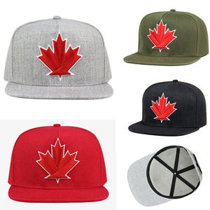 หมวกแก๊ปทรงแบน 3 มิติ ลายใบเมเปิ้ล สีเทา  แบบ Snapback  สำหรับทุกเพศ สไตล์ฮิปฮอป  พร้อมปักโลโก้ได้ - Product Image 6