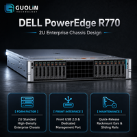 Server Dell R770 PowerEdge 2U Dual Socket Intel Xeon 6 DDR5 6400MT/s PCIe 5.0 iDRAC9 Server Cloud Pusat Data Kepadatan Tinggi