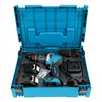 Perceuse électrique sans fil industrielle à couple élevé de 13 mm bleue, avec mandrin métallique et batterie MTK, pour personnalisation OEM