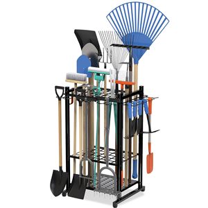 Support à <span class=keywords><strong>outils</strong></span> robuste en fer à trois niveaux avec boîte <span class=keywords><strong>de</strong></span> rangement <span class=keywords><strong>pour</strong></span> garage et <span class=keywords><strong>jardin</strong></span> - Product Image 1
