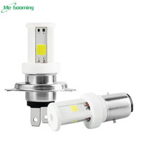 Ampoules de phare LED pour moto, 3 côtés, céramique, BA20D, H6, P15D, HS1, H4, puces COB, moto, faisceau haut/bas, phare