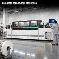 Machine d'impression numérique haute vitesse rouleau à rouleau MEMJET DuraCore 1600 dpi pour l'impression d'étiquettes sur film d'emballage souple et carton