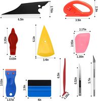 35 outils d'application de film adhésif pour voiture, kit d'application de vinyle pour la décoration automobile