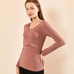 <span class=keywords><strong>Ropa</strong></span> de otoño para mujeres embarazadas, Tops de algodón puro, Pijamas de <span class=keywords><strong>lactancia</strong></span> postparto, camisa de otoño e invierno - Product Image 3