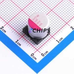 MA35V330M10x10 ตัวเก็บประจุแบบแข็ง SMD,D10xL10 มม( ความจุ: 330uF )( ความแม่นยำ: 20% แรงดันไฟฟ้าที่กำหนด: 35V ) - Product Image 1