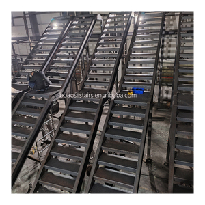 Tùy chỉnh sắt cầu thang thiết kế hiện đại xây dựng ngoài trời thép bên ngoài thang lan can thẳng thang ngoài trời - Product Image 2