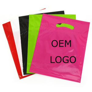 Sac de transport en plastique découpé à l'emporte-pièce imprimé de logo personnalisé très vendu design à soufflet latéral du fabricant vietnamien - Product Image 1