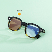 Lunettes de soleil photochromiques UV400 Partagas, style rétro, avec logo personnalisé, branches souples carrées, pour femmes et hommes