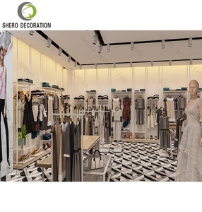 Diseño interior de tiendas de ropa de lujo para damas, expositor de ropa, muebles para tiendas de ropa, perchero para ropa. - Product Image 6