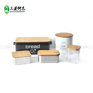 <b>Bamboo</b> lids for storage baskets, jars, glass food <b>containers</b>, bread boxes, lunch boxes, and bento boxes. - Product Image 1