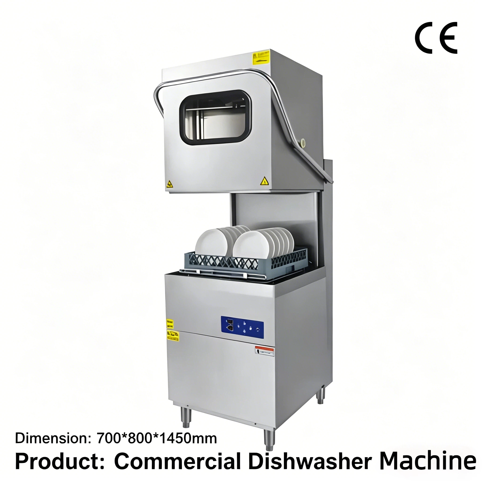 High Efficiency 380v/50hz/3n Hood Type Automatic Commercial Dishwasher Machine School Restaurant Hotel Smart Dishwashers