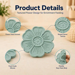 Pet Lick <b>Mat</b> Set in Flower Shape with Suction Back for Dogs <b>Cats</b> Slow Feeding and Brand Product Lines - Product Image 3